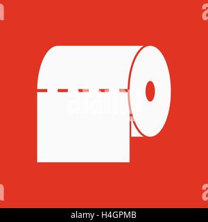 L'icône de papier toilette. Serviette et penderie, toilettes, salle de bains symbole. Télévision Illustration de Vecteur