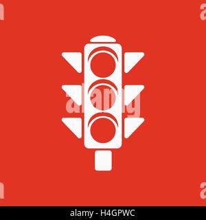 L'icône de feux de circulation. Feu et sémaphore, symbole de carrefour. Télévision Illustration de Vecteur