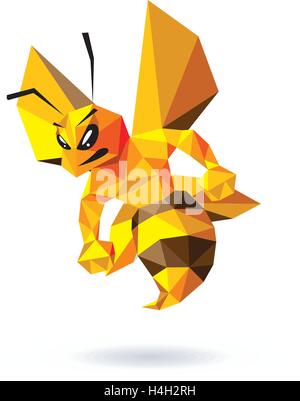 Mascotte d'Abeille Design. 10 AI pris en charge. Illustration de Vecteur