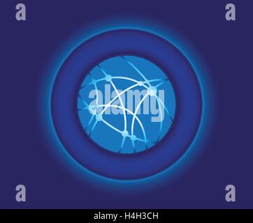 Logo de la technologie numérique Concept. 10 AI pris en charge. Illustration de Vecteur