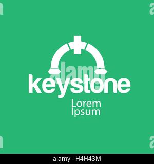 Concept Design Keystone. 10 AI pris en charge. Illustration de Vecteur