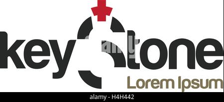 Concept Design Keystone. 10 AI pris en charge. Illustration de Vecteur