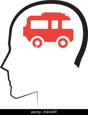 Conception mentale avec Caravane. 10 AI pris en charge. Illustration de Vecteur