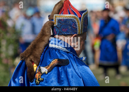 Au cours d'un rituel sur les chamans Erdyn (Erdyn festival Jeux Naadan) dans la région d'Irkoutsk, Russie Baikal Lake près de Banque D'Images