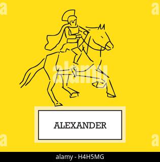 Illustration de Alexander, AI 8 pris en charge. Illustration de Vecteur