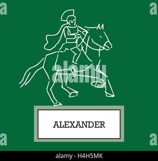 Illustration de Alexander, AI 8 pris en charge. Illustration de Vecteur