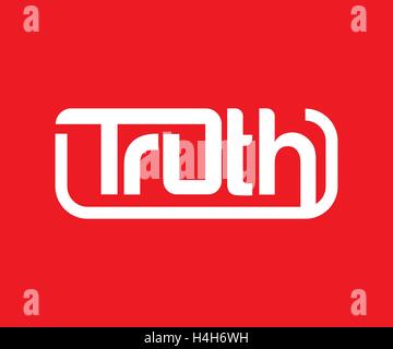 Vérité Logo Design COncept, AI 10 pris en charge. Illustration de Vecteur
