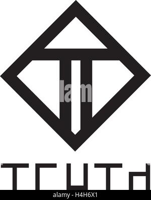 Vérité Logo Design Concept, AI 10 pris en charge. Illustration de Vecteur