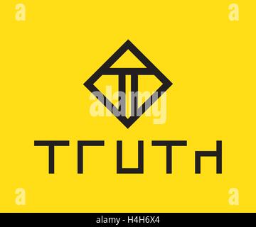 Vérité Logo Design Concept, AI 10 pris en charge. Illustration de Vecteur