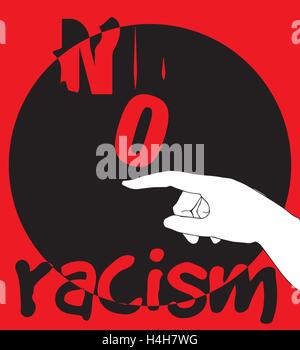 Pas de racisme Concept Design. 10 AI pris en charge. Illustration de Vecteur