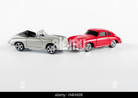Toy Cars on road Banque D'Images