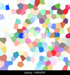 De nombreuses mosaïques polygonale éparpillés sur le terrain Banque D'Images
