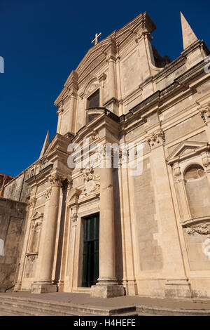 Eglise de Saint Ignace dans la Vieille Ville, site du patrimoine mondial de l'UNESCO, Dubrovnik, Dalmatie, Croatie Banque D'Images