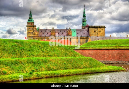 Le Château de Kronborg, appelé Elseneur dans la tragédie d'Hamlet - Danemark Banque D'Images