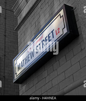 Mathew Street,Beatles Cavern de Liverpool Merseyside,promenades,Angleterre, Banque D'Images