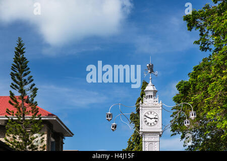 La tour de l'horloge de Victoria, également connu sous le nom de Little Big Ben à Mahe, Seychelles Banque D'Images