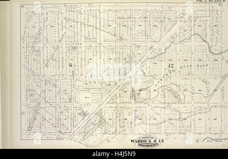 Tome 5. Plaque, O. Site lié par la Cour, Lorraine St., Columbia St., Carroll St. ; y compris Clinton St., Henry St. Banque D'Images