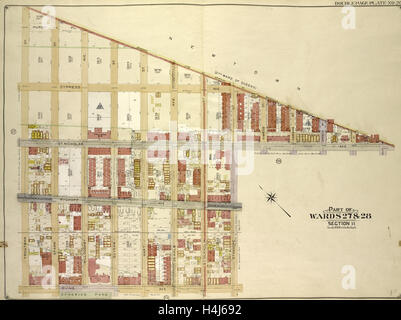 Brooklyn, Volume 3, plaque Double Page n° 26 ; partie de quartiers 27 et 28, Section 11 Banque D'Images