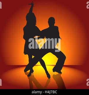Couple de danse latine Illustration de Vecteur