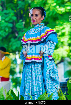 Dancer participe à la 23e International Mariachi Charros & festival à Guadalajara, Mexique Banque D'Images