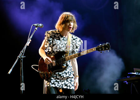 BARCELONA - 29 MAI : Sleater Kinney (band) effectue au Primavera Sound Festival 2015 le 29 mai 2015 à Barcelone, Espagne. Banque D'Images