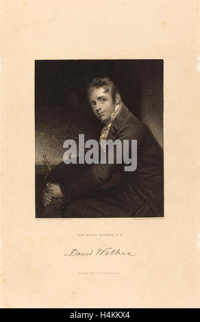 John Henry Robinson d'après sir William Beechey (britannique, 1796 - 1871), Sir David Wilkie, R.A., publié 1846, etching Banque D'Images