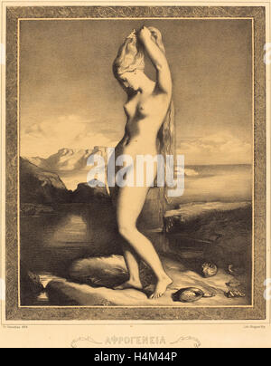 Théodore Chassériau (Français, 1819 - 1856), Venus Anadyomene, ch. Lithographie, 1841-1842 Banque D'Images