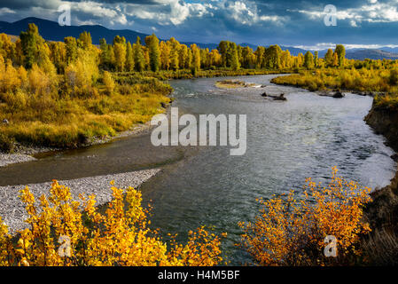 Gros Ventre River dans le Wyoming Banque D'Images