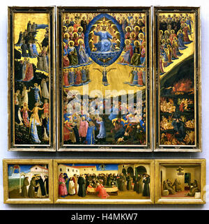 Le Jugement Dernier Retabel 1440-1445 (Fra Angelico) (1395/1400 - 1455) fabrication de Rome Rome Italie peintre italien 15e siècle Banque D'Images