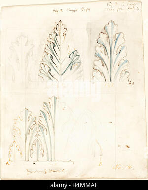 John Ruskin, britanniques (8 février 1819-1820, Janvier 1900), étude d'ornement avec motif d'acanthe pour "Les pierres de Venise, 1849 Banque D'Images