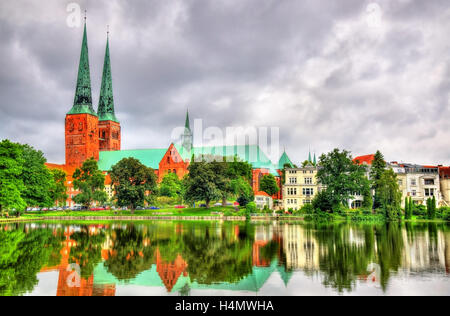 La Cathédrale de Lübeck, Allemagne - Schleswig-Holstein Banque D'Images