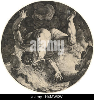 Hendrik Goltzius après Cornelis Cornelisz van Haarlem, Ixion, Néerlandais, 1558 - 1617, 1588, gravure sur bois sur papier Banque D'Images