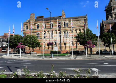 L'extérieur de l'école de Rugby, Rugby Town, Warwickshire, en Angleterre, Royaume-Uni Banque D'Images