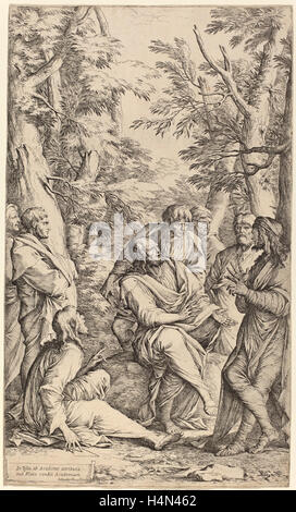 Gravure Ancienne 'Le Génie De Salvator Rosa' - XIXe Siècle - 22,5x16 Cm