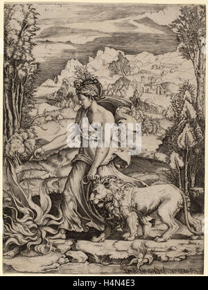 Marco dente (Italien), ch. 1493 - 1527), courage, gravure Banque D'Images