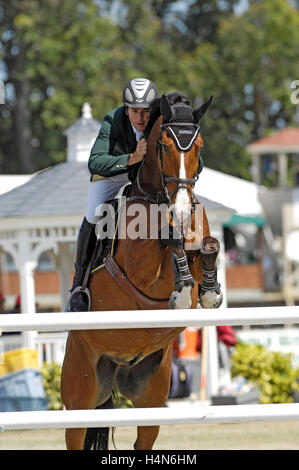 Conor Swale (IRE) équitation Nepomuk, Winter Equestrian Festival de Wellington, Floride, mars 2007 Banque D'Images