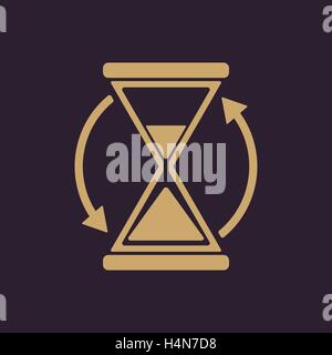 L'icône en forme de sablier. Le symbole de l'horloge. Illustration de Vecteur