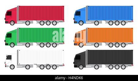 Chariot conteneur vector colorés Illustration de Vecteur