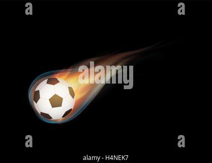 Ballon de soccer burning Illustration de Vecteur
