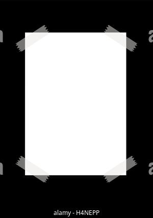 Papier blanc avec bande transparente Illustration de Vecteur