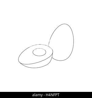 Œufs durs, l'icône de style 3D isométrique Illustration de Vecteur