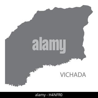 Carte Colombie Vichada en gris Illustration de Vecteur