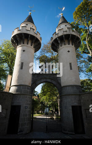 L'entrée de la porte de Powis Université d'Aberdeen, Old Aberdeen, en Écosse. Banque D'Images