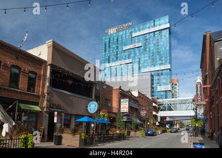 Les cafés-AVENUE MONROE le centre-ville de Detroit Michigan USA GREEKTOWN Banque D'Images