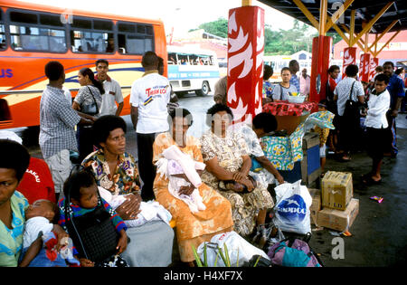 La gare routière de Suva, Fidji Banque D'Images