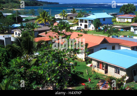 Village fidjien, Queens Road, Fidji Banque D'Images