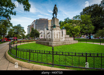 Statue à Farragut Square, à Washington, DC. Banque D'Images