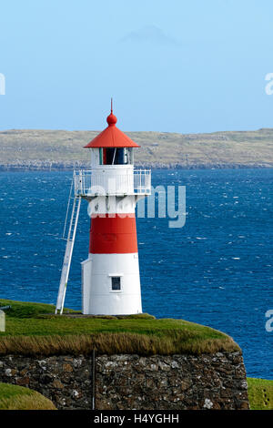 Phare de Capitole, fort historique dans Torshavn, Streymoy, îles Féroé, de l'Atlantique Nord, Europe Banque D'Images