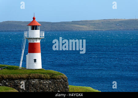 Phare de Capitole, fort historique dans Torshavn, Streymoy, îles Féroé, de l'Atlantique Nord, Europe Banque D'Images