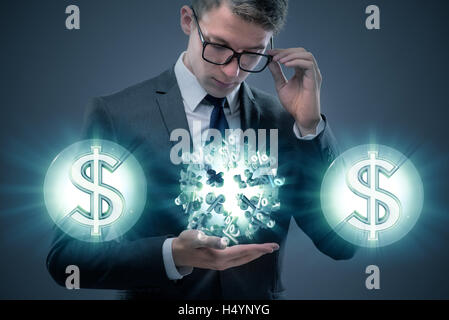 L'homme en dollar américain concept Banque D'Images